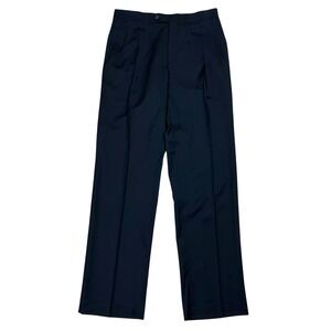 NWT Stafford 100% Wool Pleated Dress Pants Mens 35 Unhemmed Classic Trousers